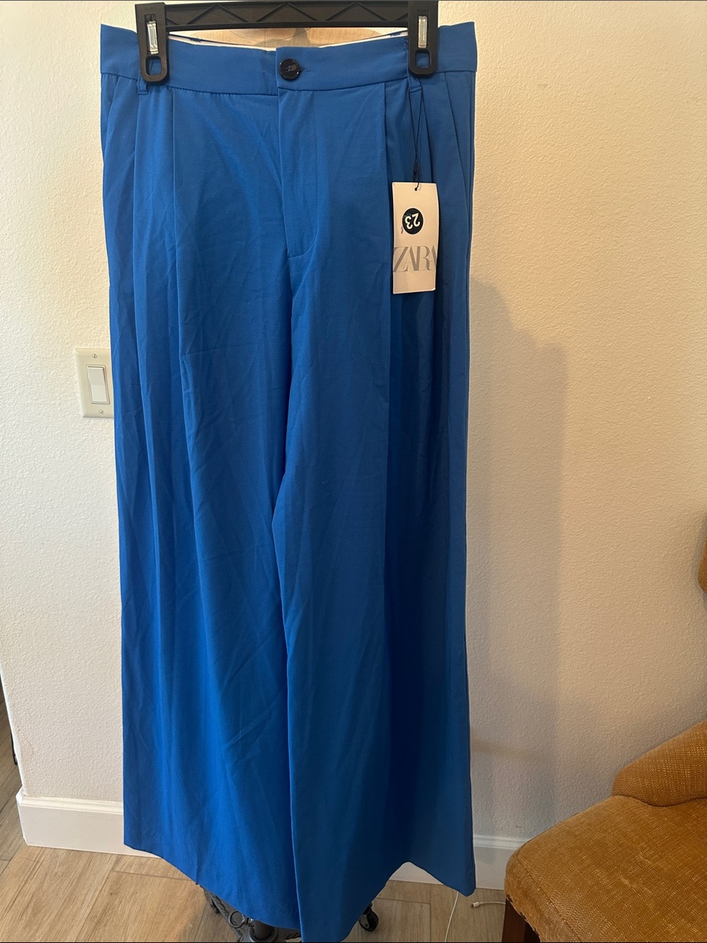 NWT ZARA women’s Wide-Leg Trousers in Cobalt Blue